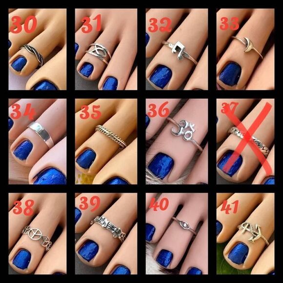 Sterling Silver Toe Ring 2 FOR $30.00 Midi Rings Boho Rings - Picture 5 of 5